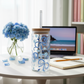💙 Blue Breeze Glass Cup – 16oz with Bamboo Lid & Glass Straw (Tax Included)