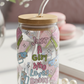 📚 Just a Girl Who Loves Books Glass Cup – 16oz with Bamboo Lid & Glass Straw (Tax Included)